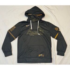 Zootop Bear St Louis Cardinals MLB Hoodie Black Gold Flip Flop 3 Mens Medium